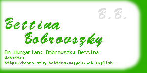 bettina bobrovszky business card